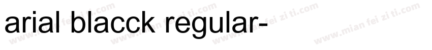 arial blacck regular字体转换